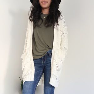 Chunky Cream Lush Cardigan